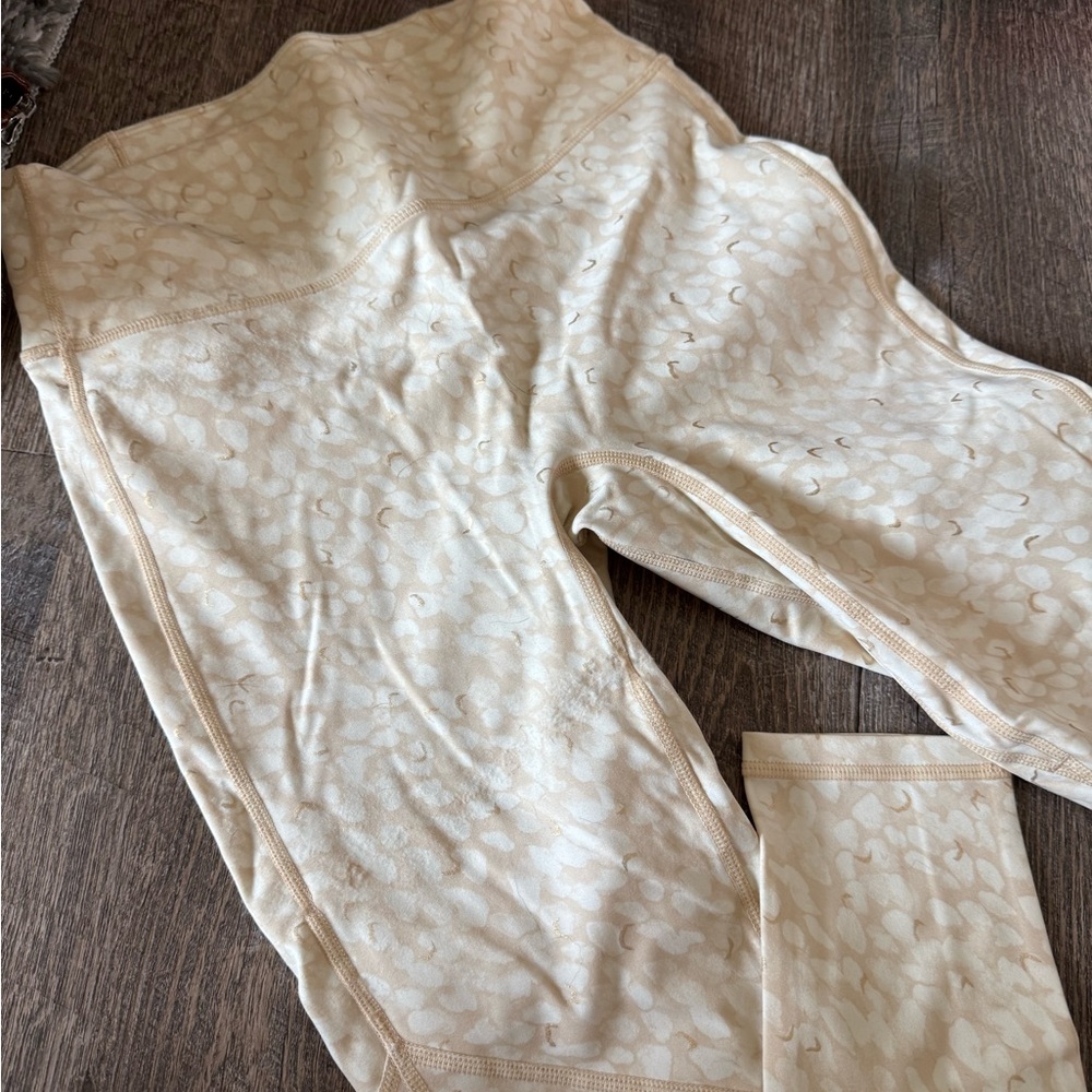 Fabletics Beige Patterned Leggings - image 1